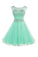 Mint Short Tulle Beading Homecoming Dress Graduation Gown ED21