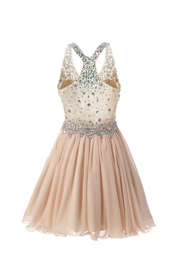 Strap Sweetheart Beading Homecoming Dresses Prom Dresses ED24