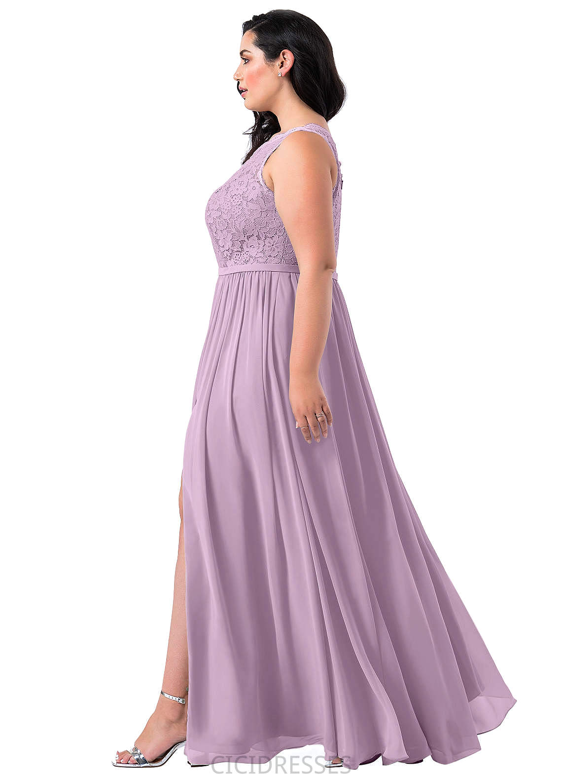 Peyton A-Line/Princess Floor Length Natural Waist Sleeveless V-Neck Bridesmaid Dresses