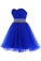 Royal Blue Beaded Tulle Prom Dresses Homecoming Dress ED42