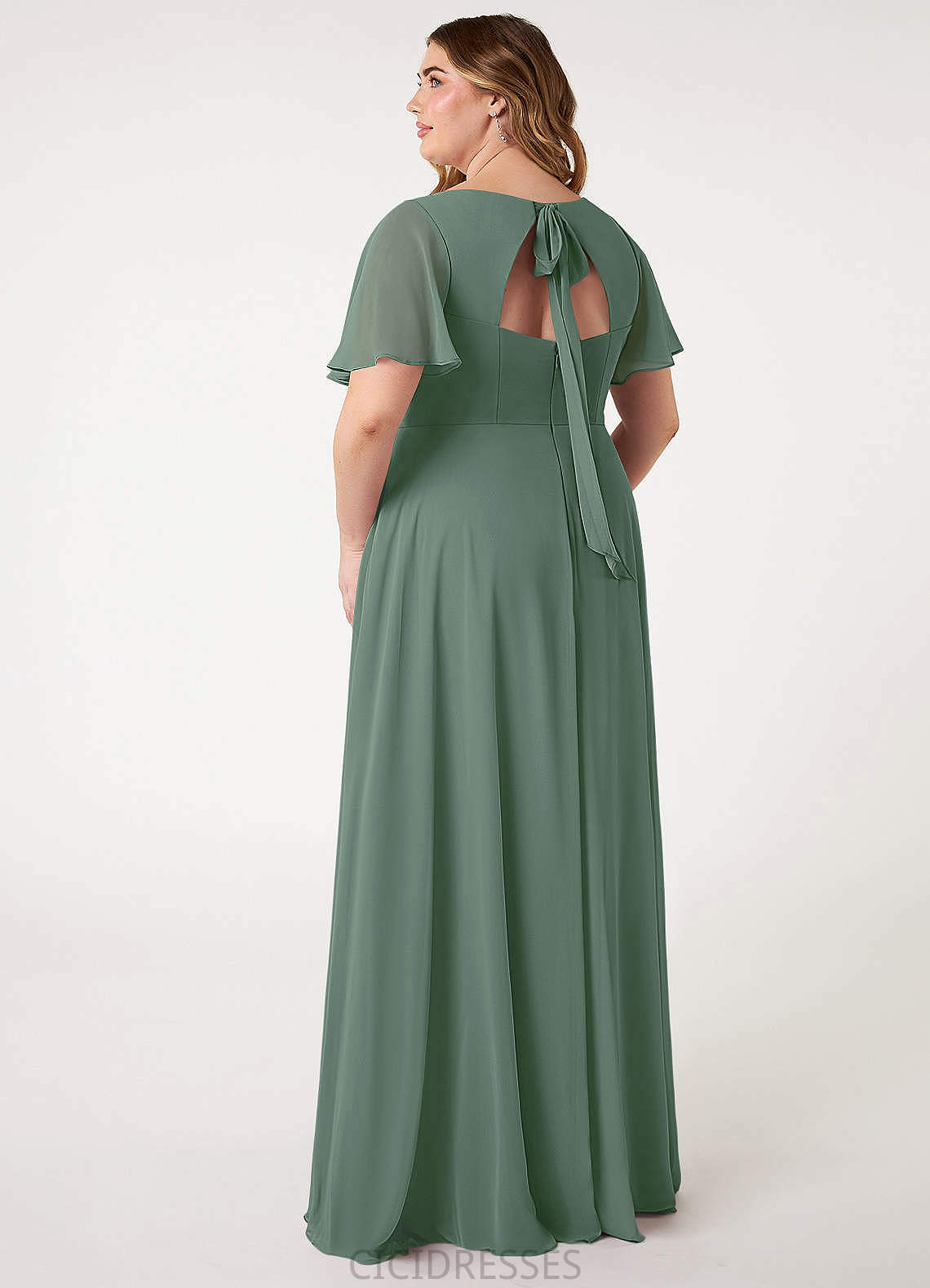 Elisabeth Spandex Natural Waist Trumpet/Mermaid Floor Length Spaghetti Staps Sleeveless Bridesmaid Dresses