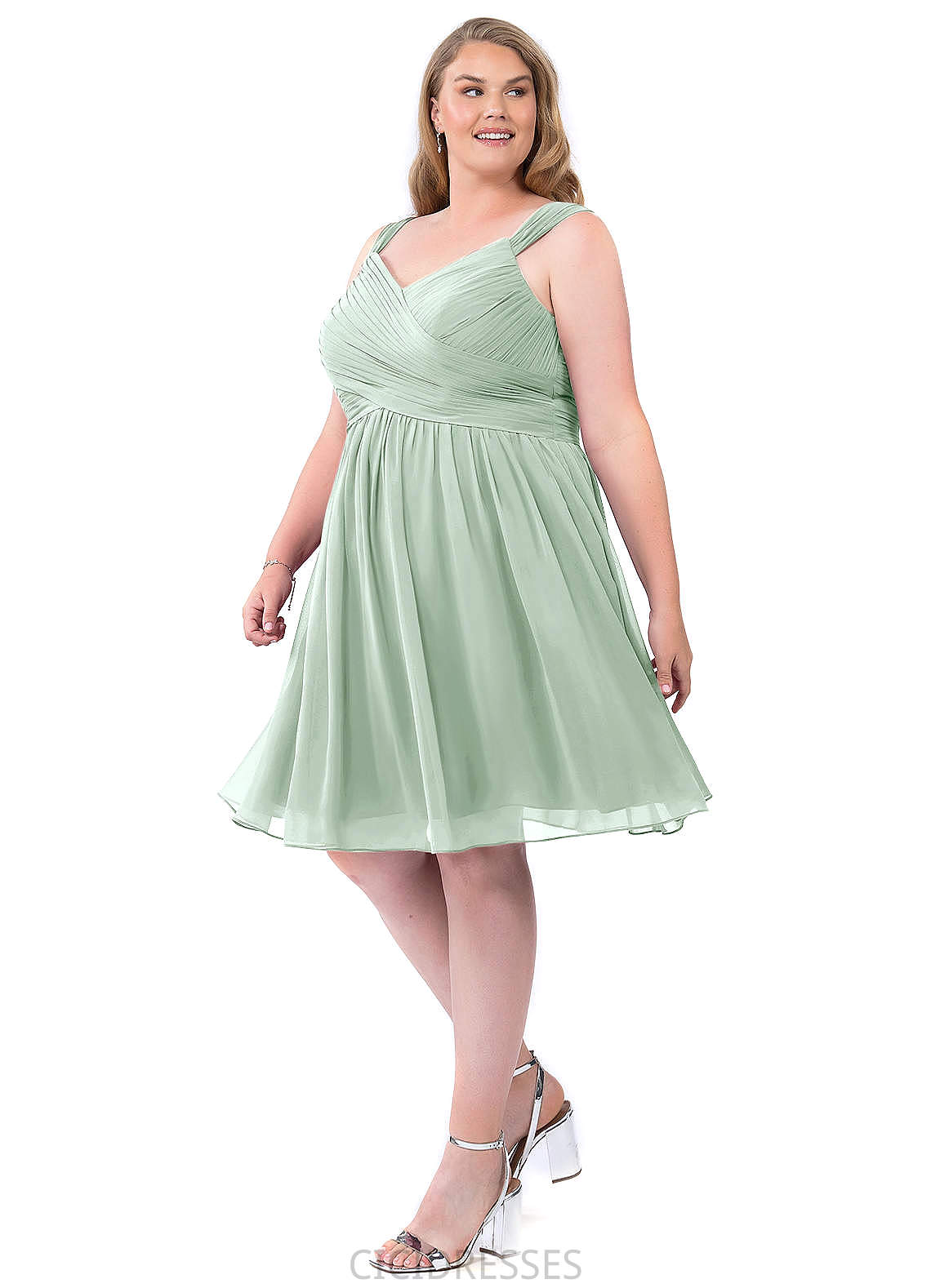 Gloria A-Line/Princess Floor Length Spaghetti Staps Natural Waist Sleeveless Bridesmaid Dresses