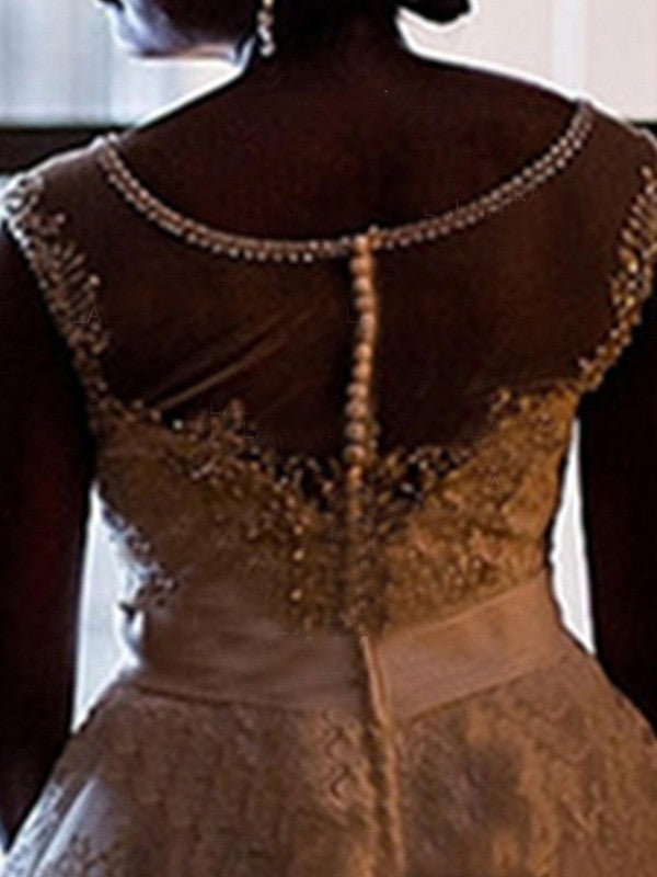 2024 New Arrival A Line Tulle Sleeveless African American Lace Wedding Dresses