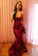 Sexy Mermaid Burgundy Scoop Satin Long 2024 Prom Dress