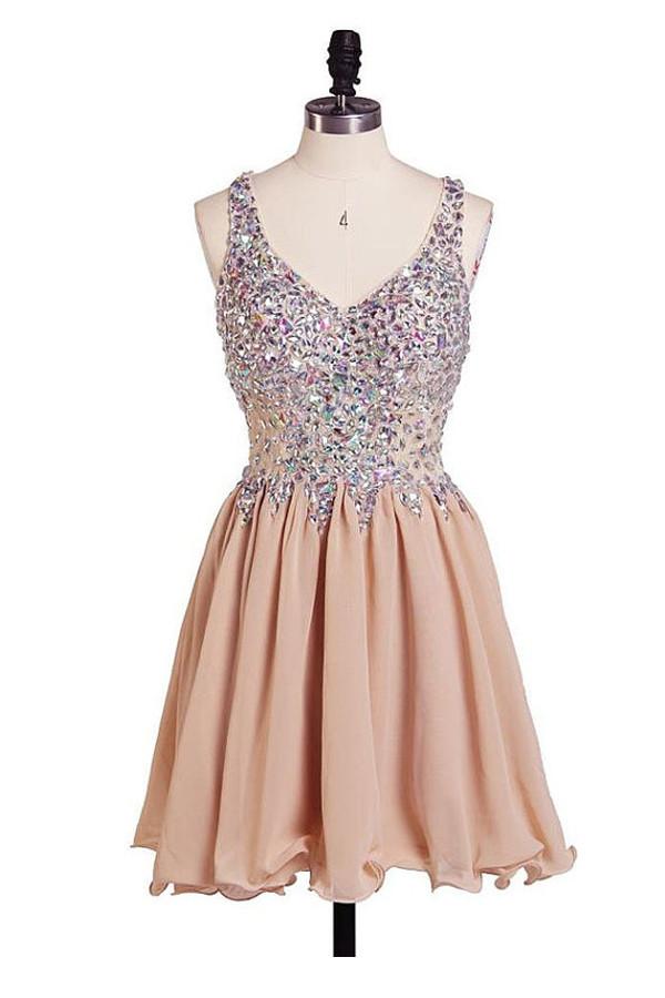 Charming Chiffon Sweetheart Prom Dresses Homecoming Dresses ED46