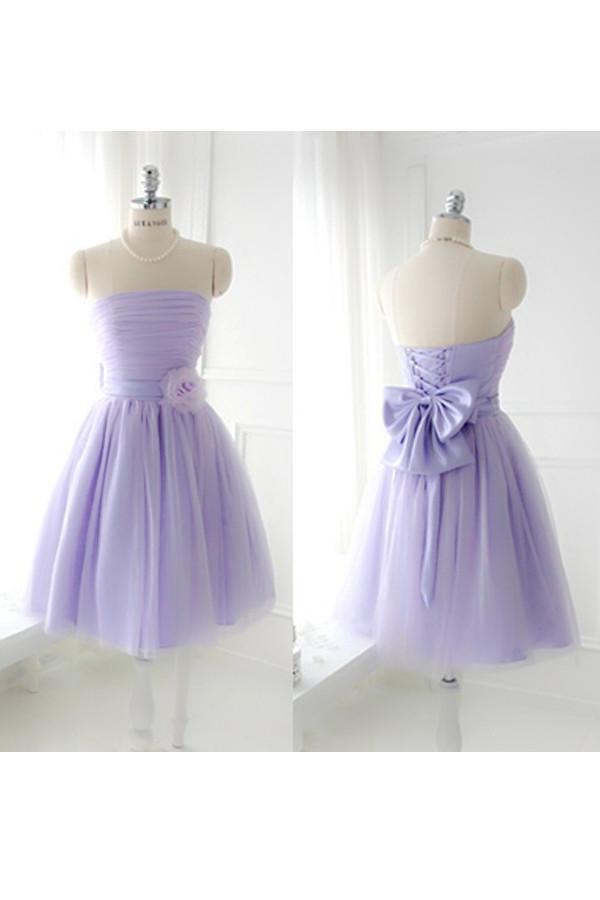 Elegant Strapless Tulle Prom Dresses Homecoming Dresses ED50