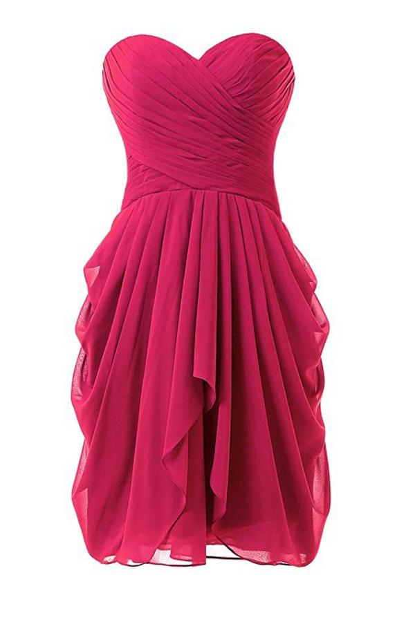 Hot Pink Chiffon New Star Prom Dresses Homecoming Dresses ED58