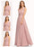 Fabric Neckline One-Shoulder Embellishment V-neck Silhouette A-Line Ruffle Floor-Length Length Halter Sophronia Bridesmaid Dresses