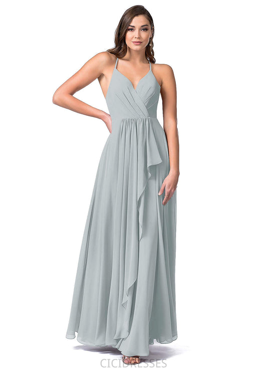 Karsyn A-Line/Princess Straps Sleeveless Natural Waist Floor Length Bridesmaid Dresses