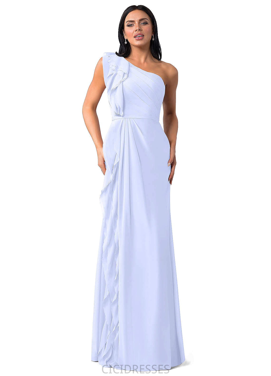 Teagan A-Line/Princess Natural Waist Sleeveless Spaghetti Staps Floor Length Bridesmaid Dresses