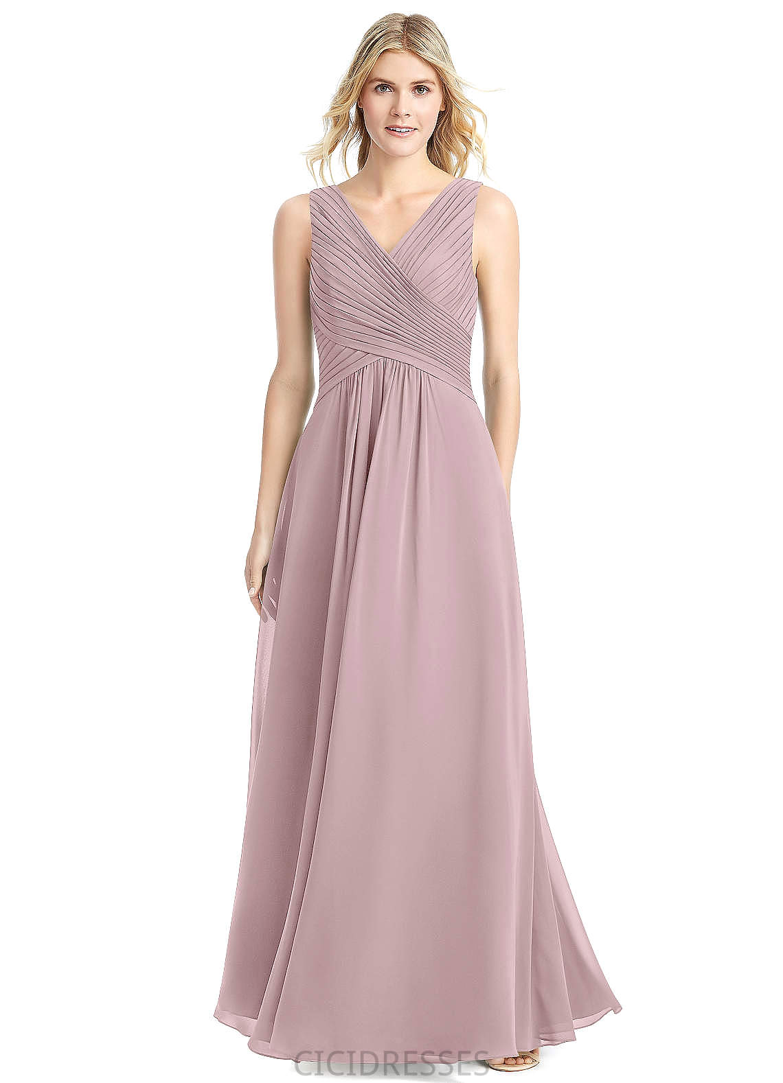 Catherine A-Line/Princess Sleeveless Natural Waist Floor Length One Shoulder Bridesmaid Dresses