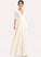 Floor-Length A-Line Embellishment Fabric Silhouette SplitFront Length V-neck Neckline Kaylyn A-Line/Princess One Shoulder Bridesmaid Dresses