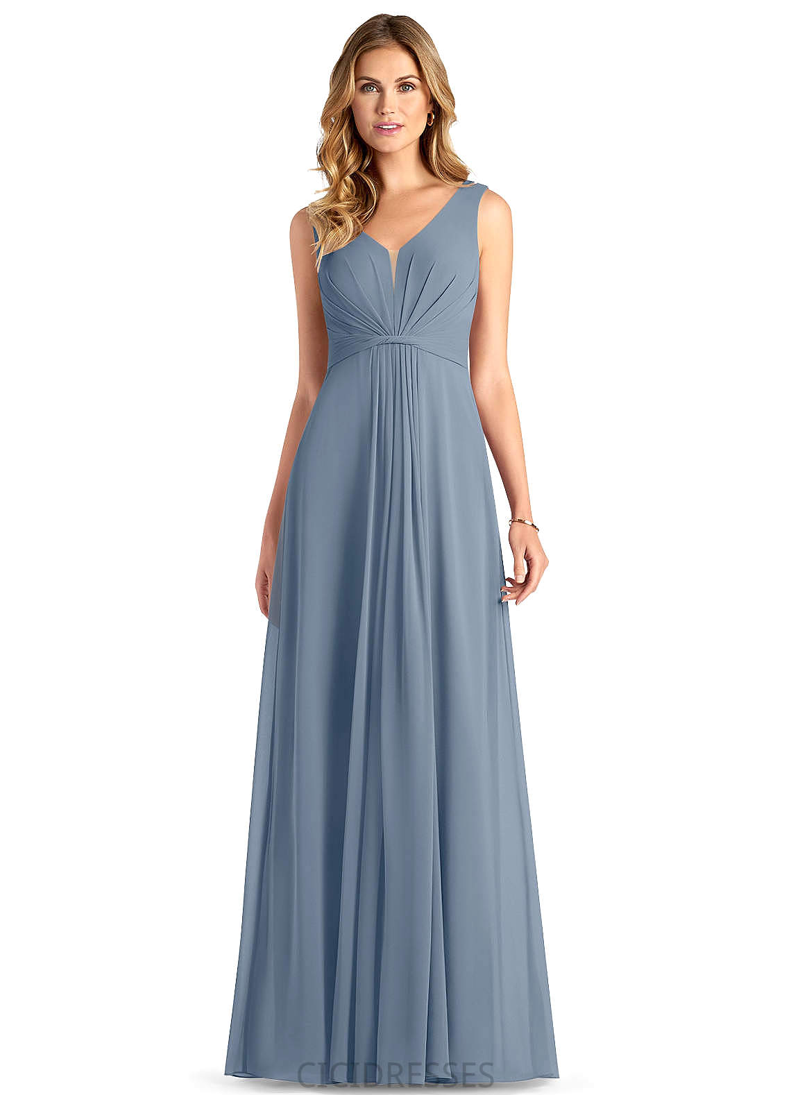 Kennedy A-Line/Princess Natural Waist Floor Length Sleeveless One Shoulder Bridesmaid Dresses