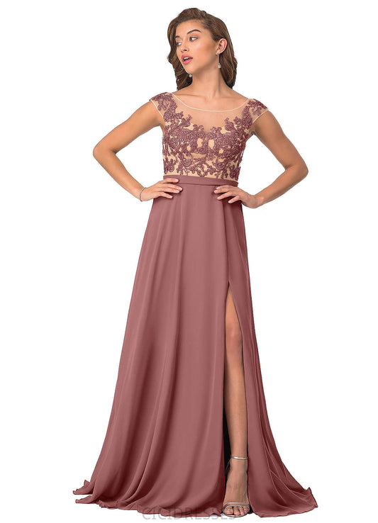 Saniya Natural Waist Straps A-Line/Princess Floor Length Sleeveless Bridesmaid Dresses