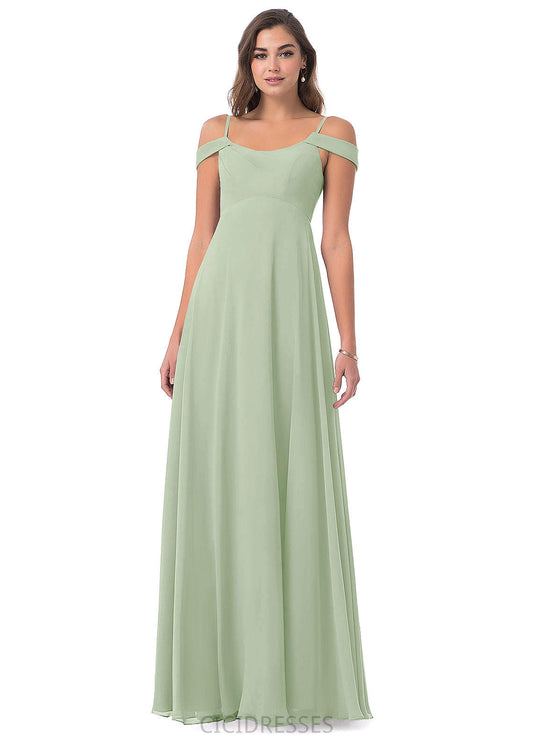 Alexia Natural Waist Sleeveless Floor Length A-Line/Princess Halter Bridesmaid Dresses