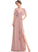 A-Line Length Ruffle Embellishment Neckline Floor-Length Fabric V-neck Silhouette SplitFront Samantha A-Line/Princess Bridesmaid Dresses