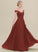 Floor-Length Embellishment Ruffle Off-the-Shoulder Silhouette Neckline A-Line Length Fabric Yazmin Off The Shoulder Sleeveless Bridesmaid Dresses