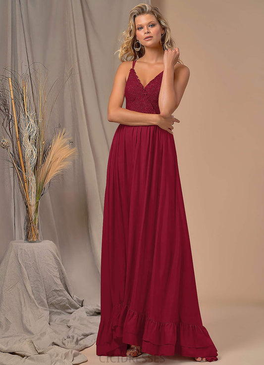 Sarahi A-Line/Princess Natural Waist Knee Length Sleeveless Straps Bridesmaid Dresses