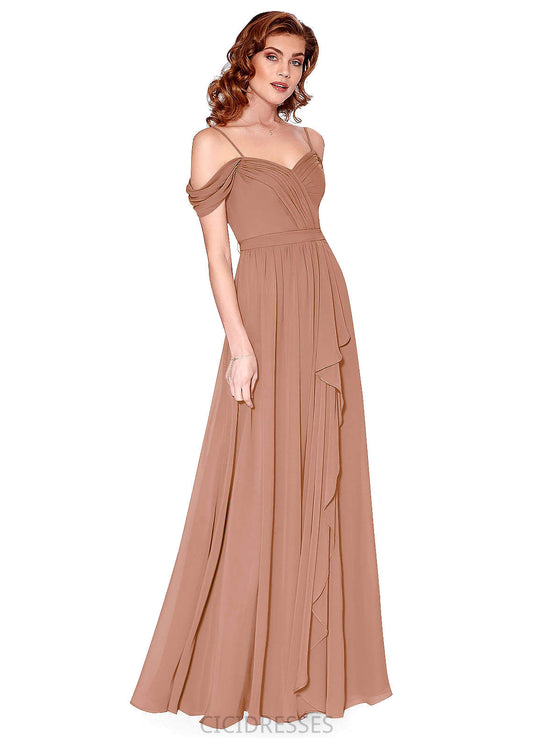 Zoie A-Line/Princess Natural Waist Scoop Sleeveless Floor Length Bridesmaid Dresses