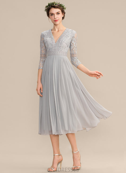 Fabric Length Silhouette Pleated Tea-Length Neckline V-neck Embellishment A-Line Annie A-Line/Princess Floor Length Bridesmaid Dresses