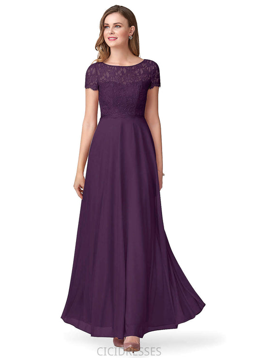 Kaylin Natural Waist A-Line/Princess Sleeveless Floor Length Scoop Bridesmaid Dresses