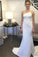 Simple Strapless Mermaid Long Wedding Dresses, Elegant Ivory Sweep Train Wedding Dresses N2520