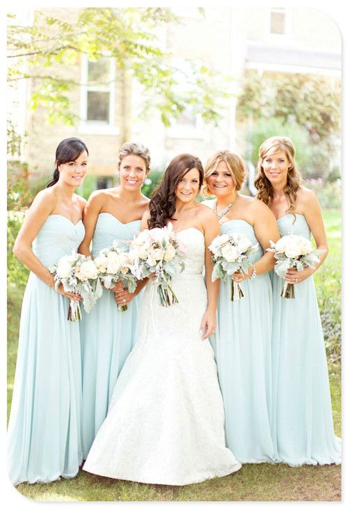 2024 New Arrival A Line Chiffon Mint Sweetheart Long Bridesmaid Dresses / Gowns
