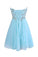 Sweetheart Chiffon Blue Homecoming/Prom Dresses With Beading ED72