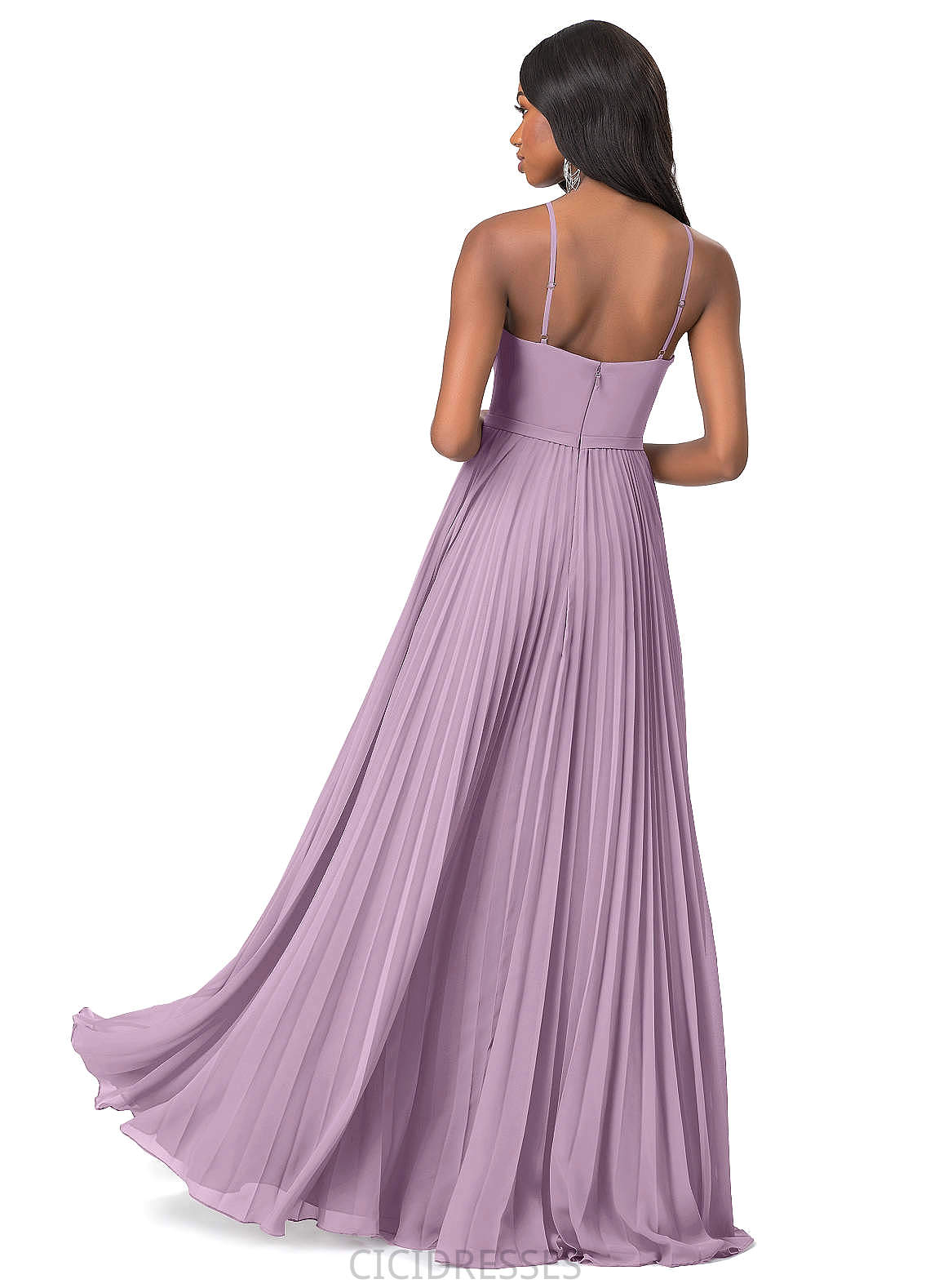 Zara Floor Length Natural Waist A-Line/Princess Sleeveless Scoop Bridesmaid Dresses