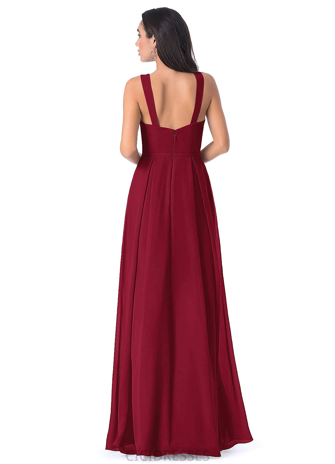 Corinne Sleeveless Scoop Floor Length Natural Waist A-Line/Princess Bridesmaid Dresses