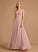 A-Line Length V-neck Neckline Silhouette Fabric Lace Floor-Length Embellishment Willa Knee Length Natural Waist Bridesmaid Dresses