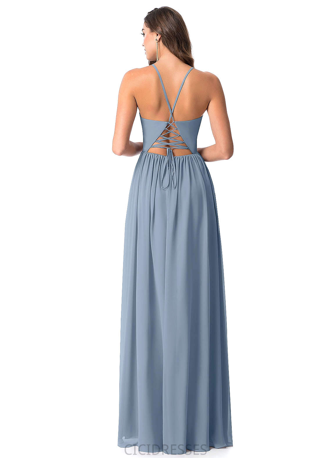 Angelina V-Neck A-Line/Princess Floor Length Natural Waist Bridesmaid Dresses