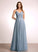 Fabric V-neck Silhouette Lace Floor-Length Length Embellishment Neckline A-Line Destinee Natural Waist A-Line/Princess Bridesmaid Dresses