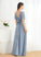 Embellishment SplitFront Fabric Ruffle Straps Floor-Length Length A-Line Silhouette Ingrid Sleeveless Natural Waist Bridesmaid Dresses