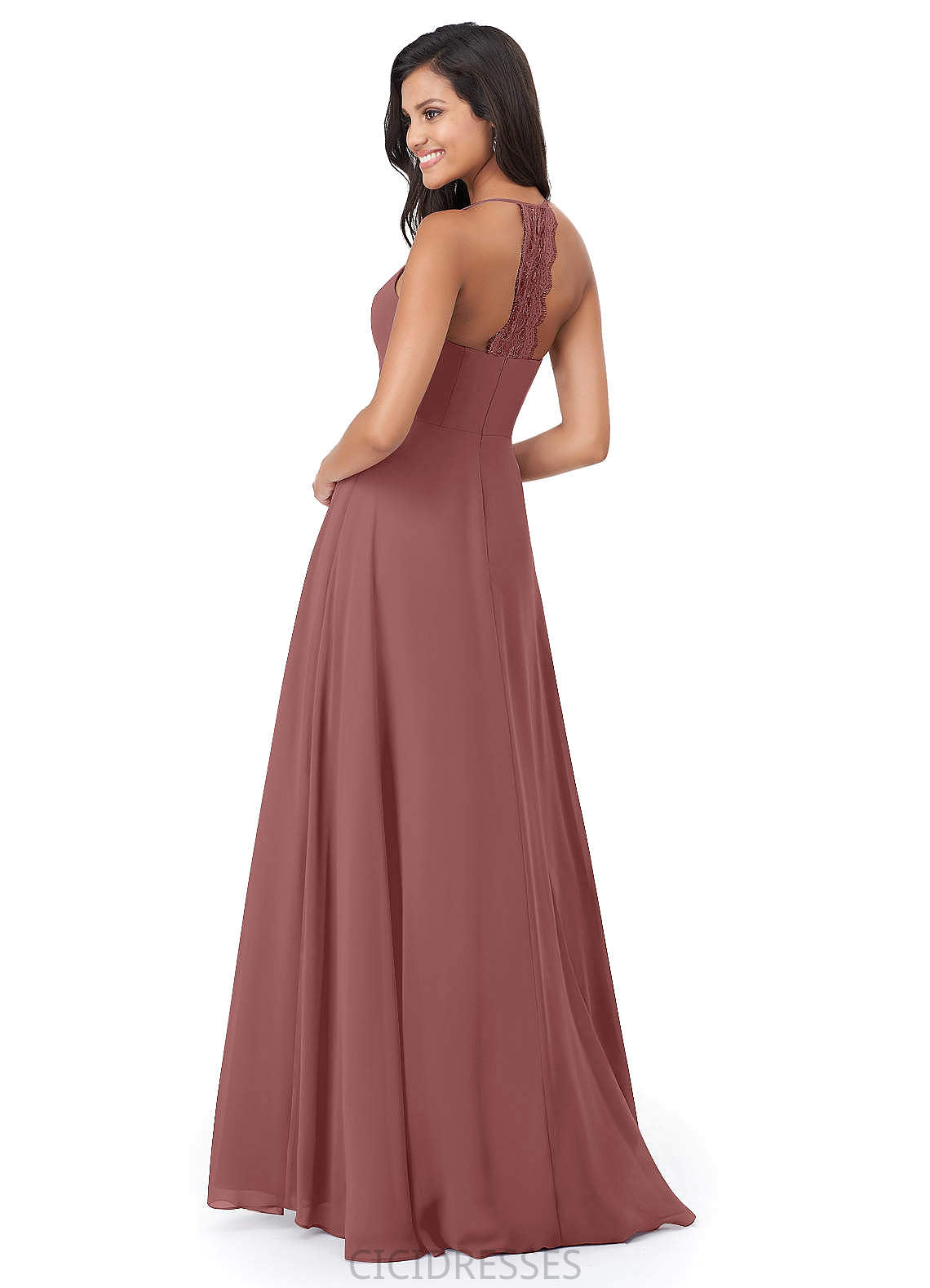 Leia Sleeveless A-Line/Princess Floor Length Spaghetti Staps Natural Waist Bridesmaid Dresses