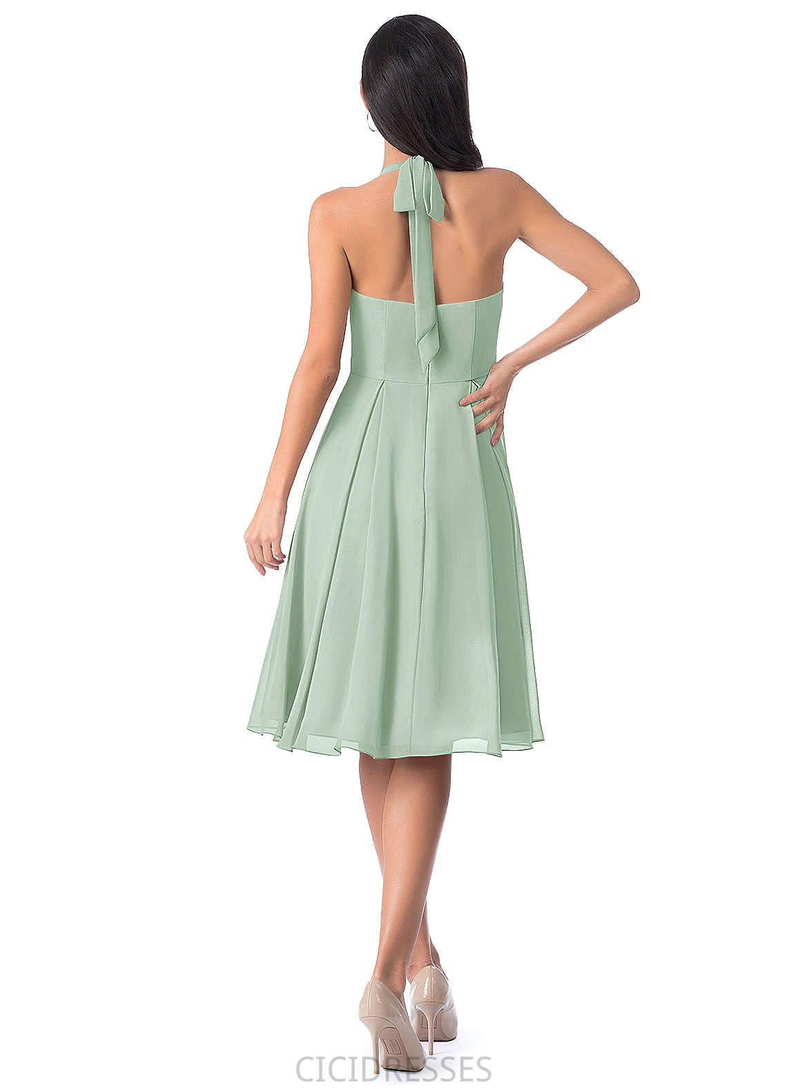 Sierra Sleeveless Floor Length A-Line/Princess V-Neck Natural Waist Bridesmaid Dresses