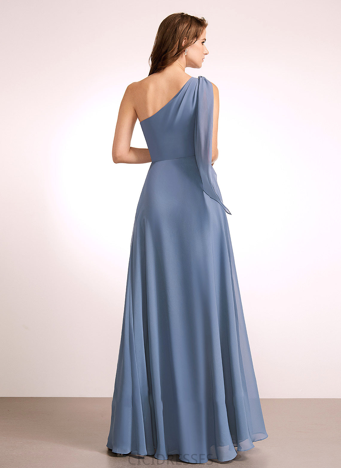 One-Shoulder Fabric Embellishment Neckline Bow(s) A-Line Length Silhouette Floor-Length Giuliana Floor Length A-Line/Princess Bridesmaid Dresses