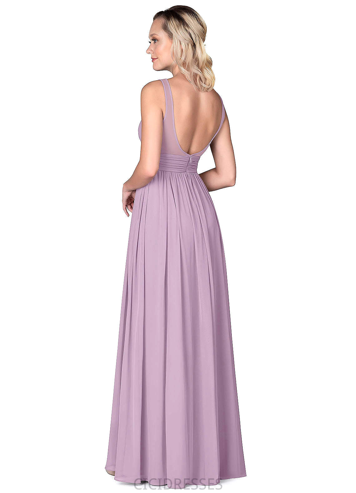 Makenzie Sleeveless Natural Waist Floor Length A-Line/Princess V-Neck Bridesmaid Dresses