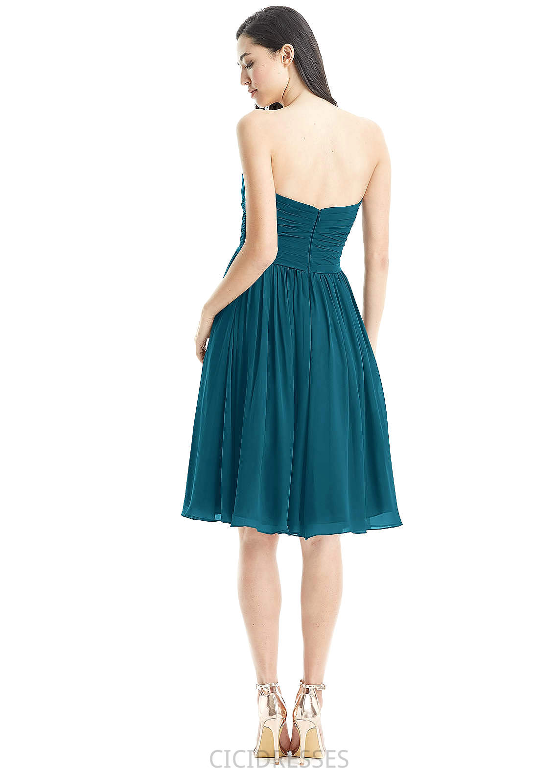 Dalia Natural Waist Sleeveless Floor Length Spaghetti Staps A-Line/Princess Bridesmaid Dresses