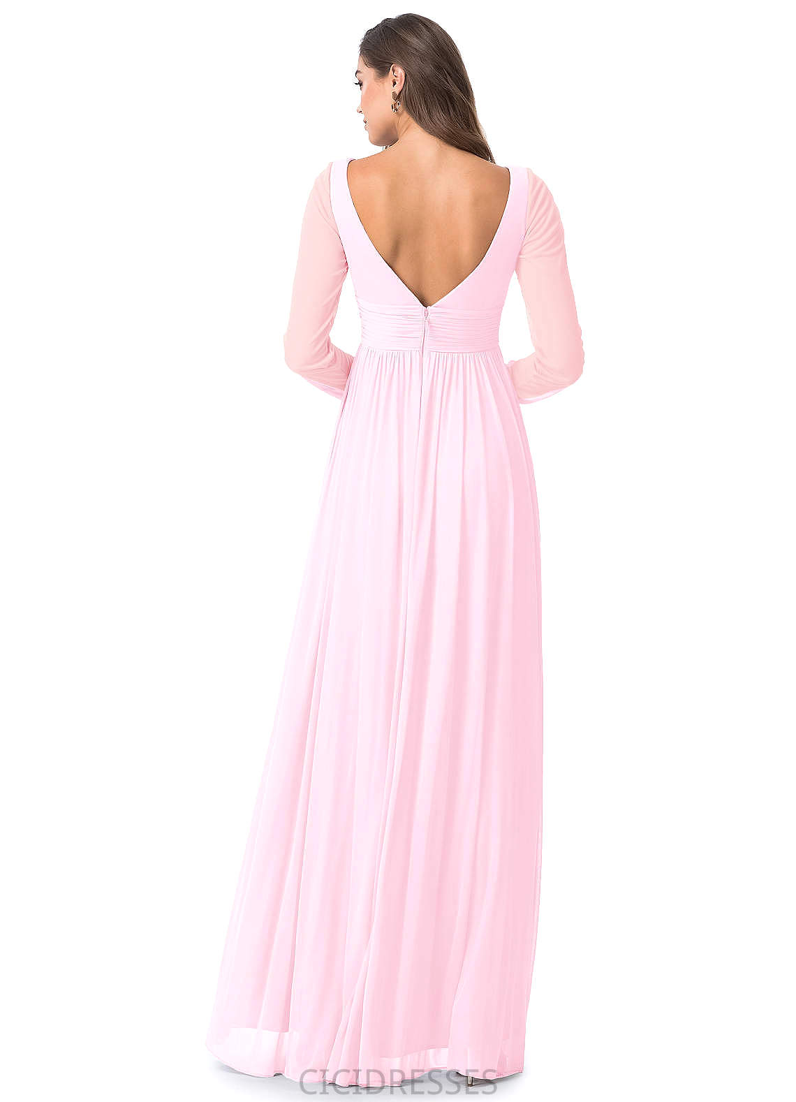 Zariah Floor Length Sleeveless Natural Waist Spaghetti Staps A-Line/Princess Bridesmaid Dresses