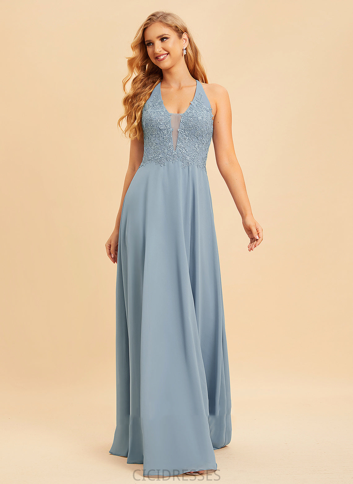 Neckline Fabric Length V-neck SplitFront Floor-Length Embellishment A-Line Silhouette Lace Precious Knee Length Bridesmaid Dresses