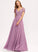 A-Line Floor-Length Neckline SplitFront Embellishment V-neck Silhouette Length Fabric Jaslene Natural Waist A-Line/Princess Bridesmaid Dresses