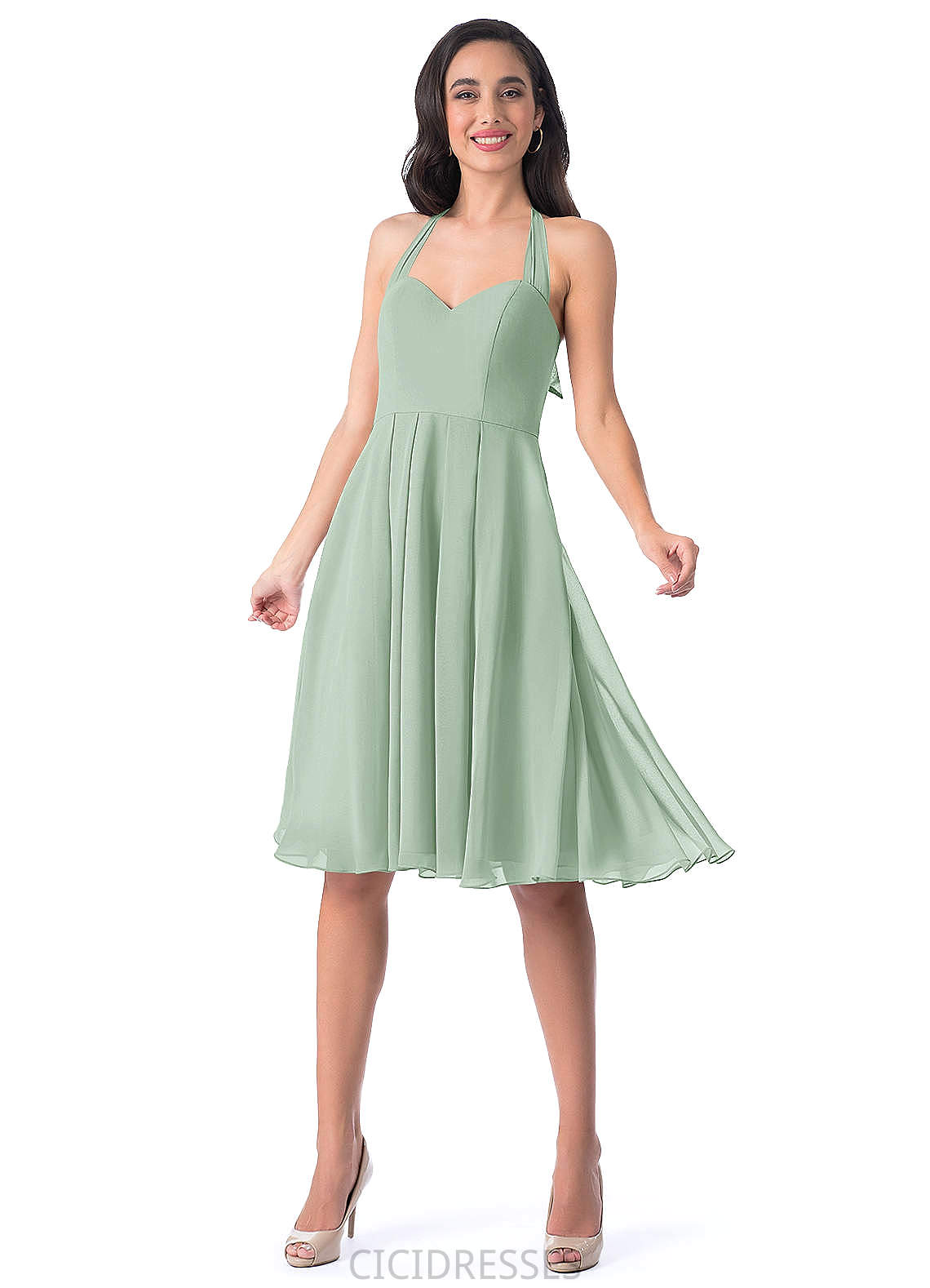 Sierra Sleeveless Floor Length A-Line/Princess V-Neck Natural Waist Bridesmaid Dresses