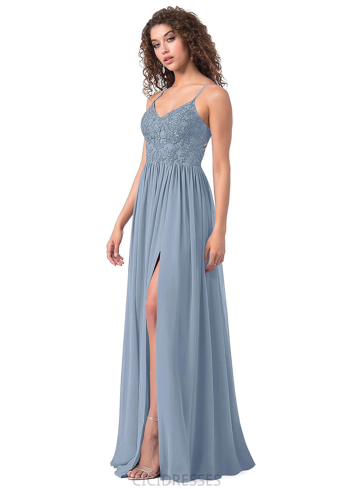 Hannah Halter A-Line/Princess Sleeveless High Low Natural Waist Bridesmaid Dresses