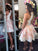 Elegant High Neck Homecoming Dress with White Lace,Sweet 16 Dress,Graduation Dress,N112