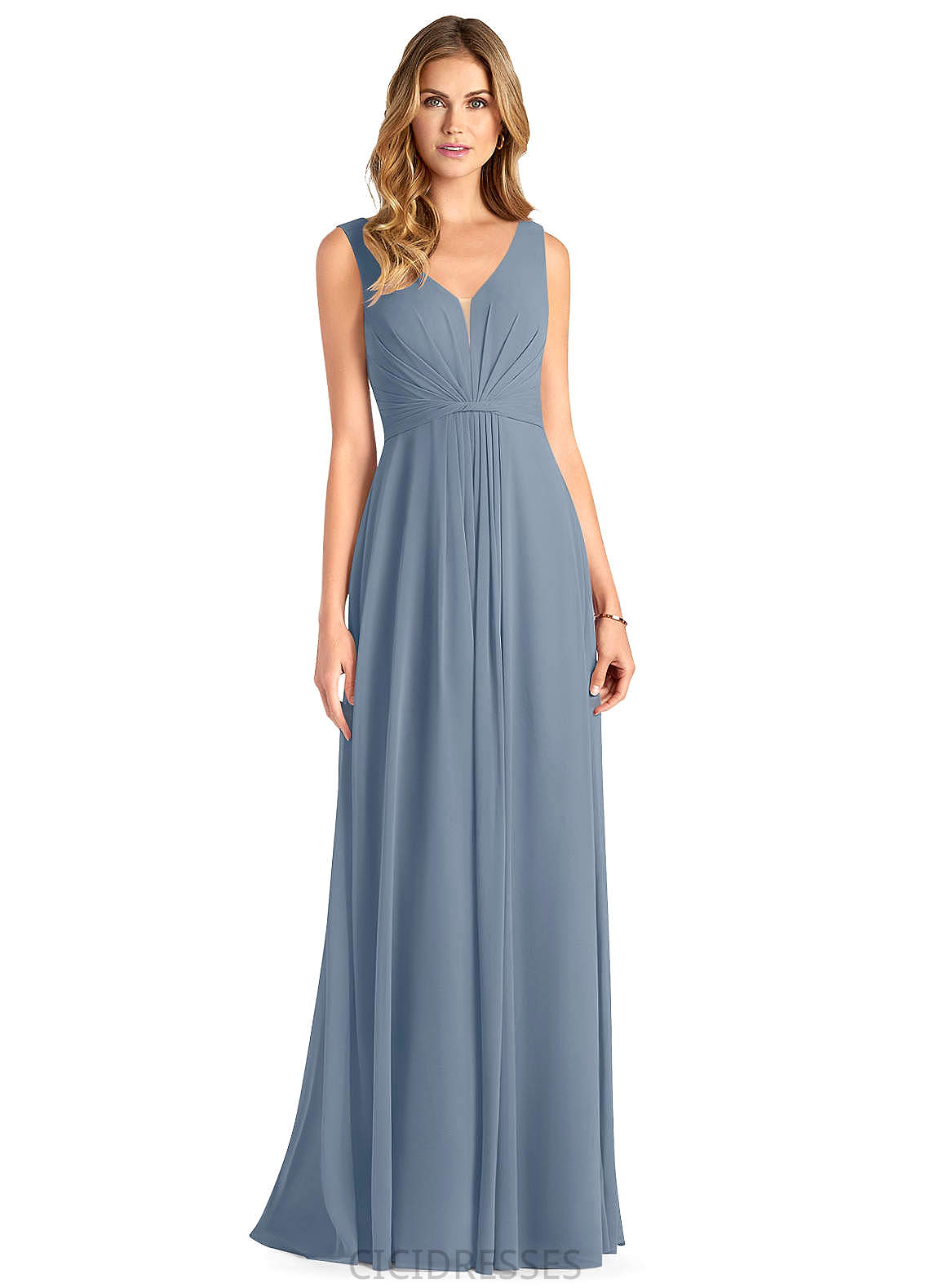 Kennedy A-Line/Princess Natural Waist Floor Length Sleeveless One Shoulder Bridesmaid Dresses
