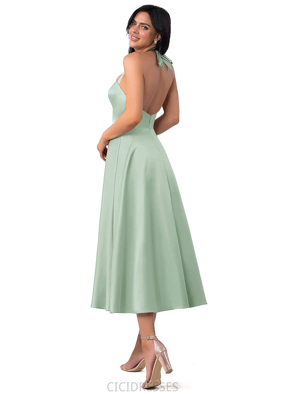 Mira Floor Length V-Neck Sleeveless A-Line/Princess Bridesmaid Dresses