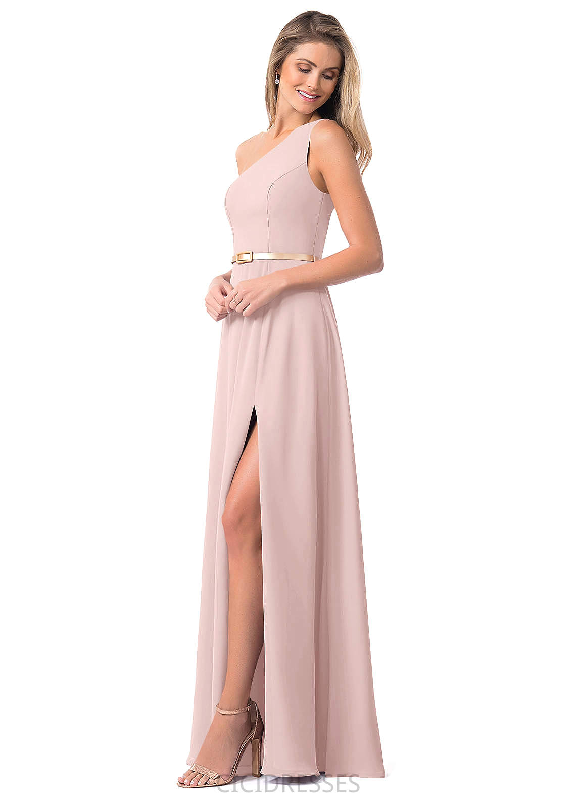 Janessa Short Sleeves A-Line/Princess Natural Waist V-Neck Knee Length Bridesmaid Dresses
