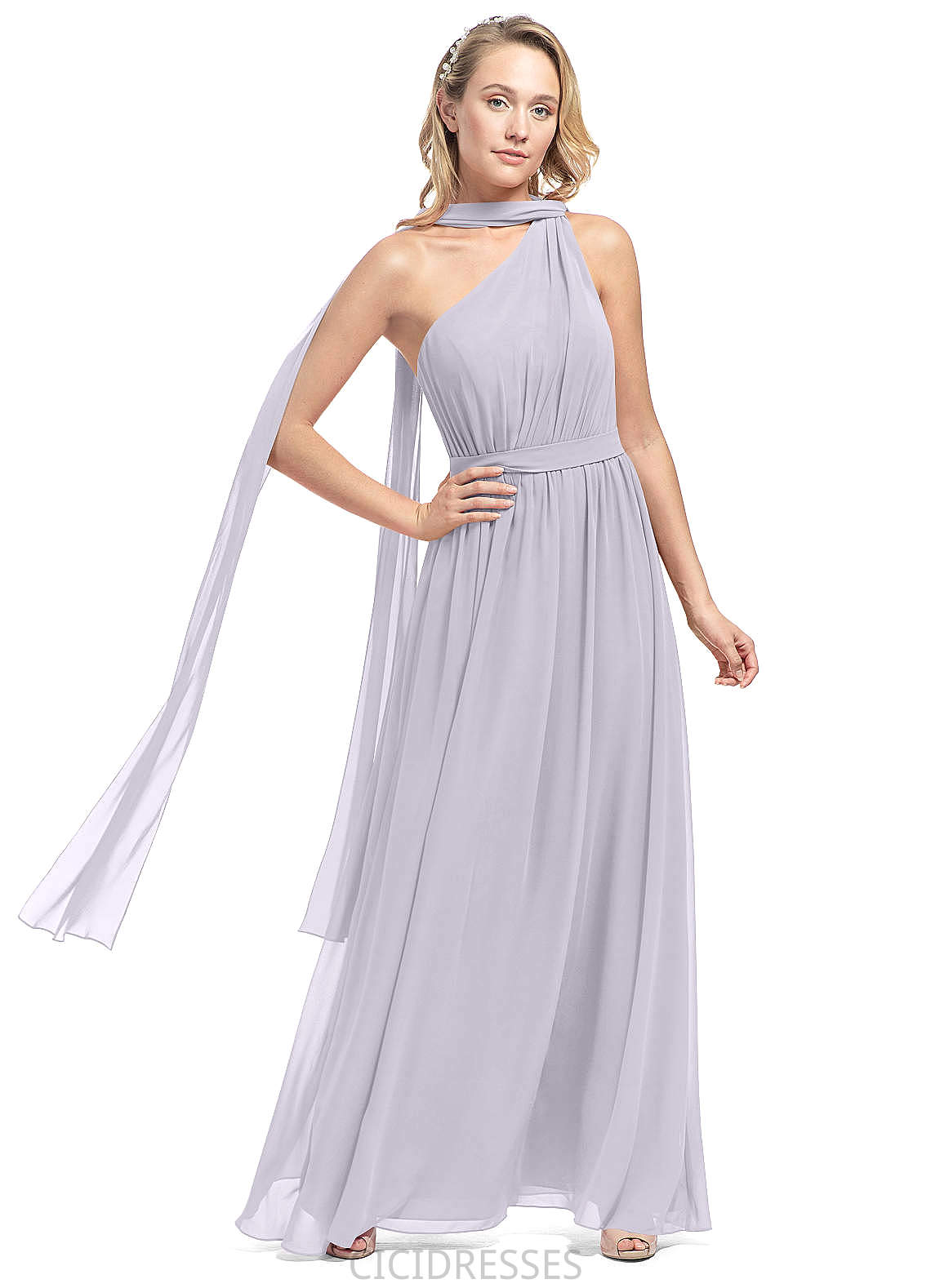 Samara Sleeveless Sheath/Column Spaghetti Staps Floor Length Natural Waist Bridesmaid Dresses