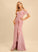 Embellishment V-neck SplitFront Ruffle Fabric Neckline Length Floor-Length A-Line Silhouette Amari Natural Waist Bridesmaid Dresses